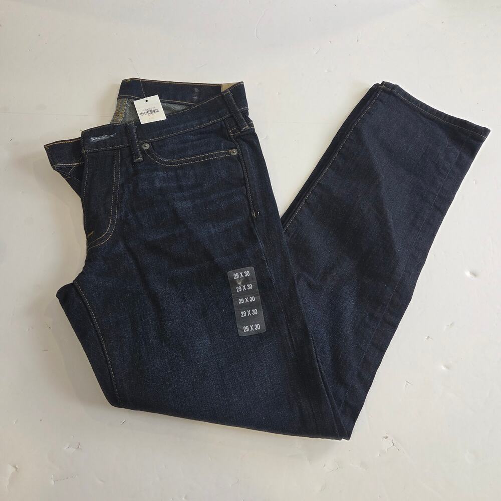 Abercrombie and Fitch NWT Langdon Skinny 29x30 Men's Stretch Dark Denim